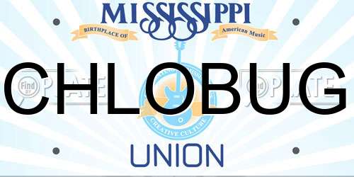 CHLOBUG Mississippi License Plate