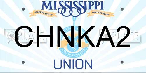 CHNKA2 Mississippi License Plate