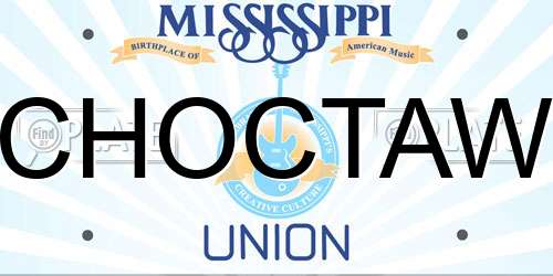 CHOCTAW Mississippi License Plate