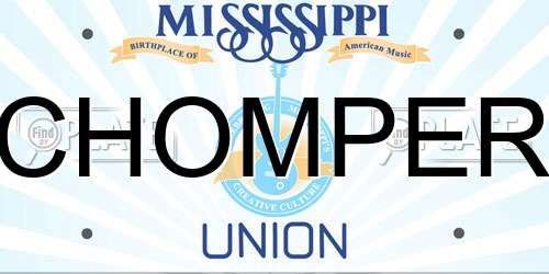 CHOMPER Mississippi License Plate