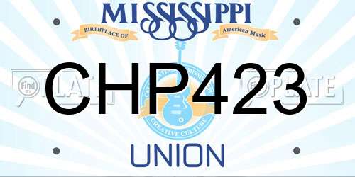 CHP423 Mississippi License Plate