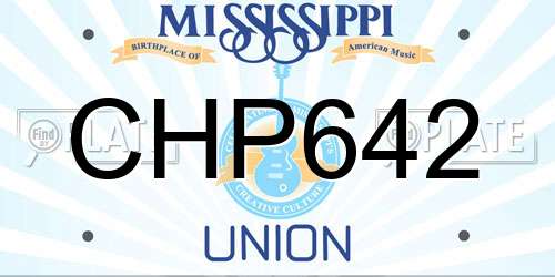 CHP642 Mississippi License Plate