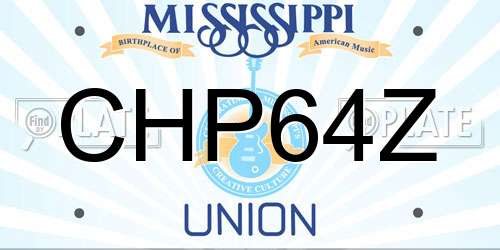 CHP64Z Mississippi License Plate