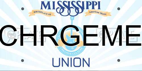 CHRGEME Mississippi License Plate