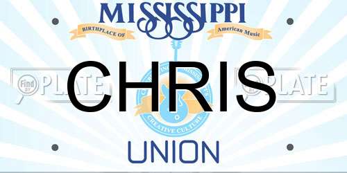 CHRIS Mississippi License Plate
