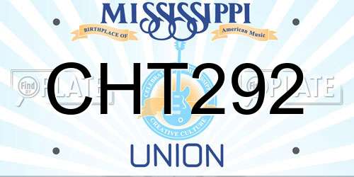 CHT292 Mississippi License Plate