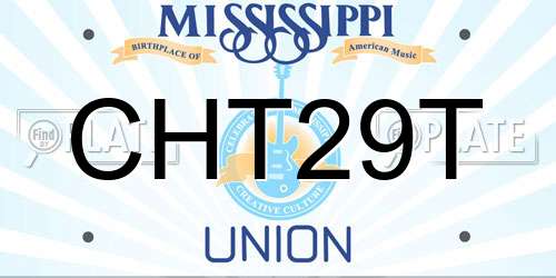 CHT29T Mississippi License Plate