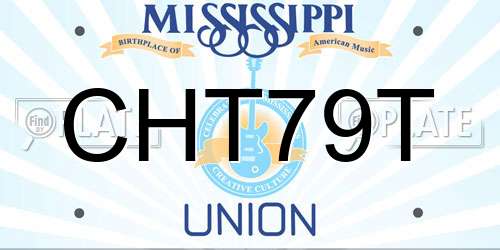CHT79T Mississippi License Plate