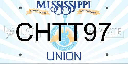 CHTT97 Mississippi License Plate
