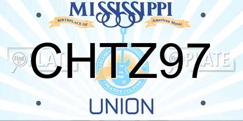 CHTZ97 Mississippi License Plate