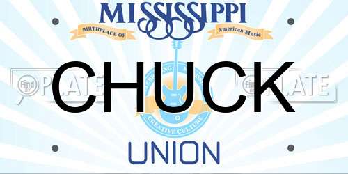 CHUCK Mississippi License Plate