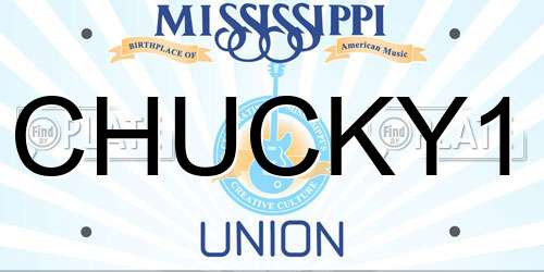 CHUCKY1 Mississippi License Plate