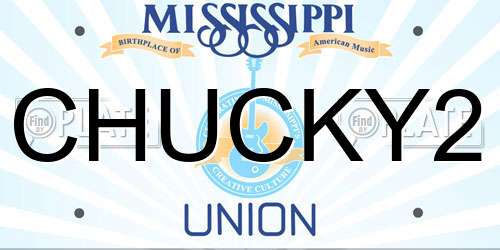 CHUCKY2 Mississippi License Plate