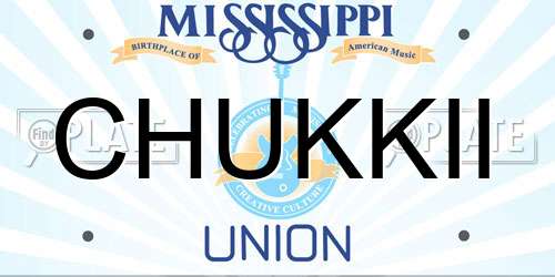 CHUKKII Mississippi License Plate
