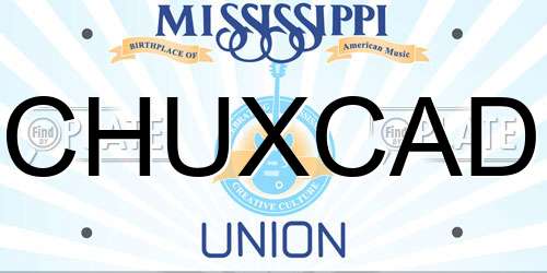 CHUXCAD Mississippi License Plate