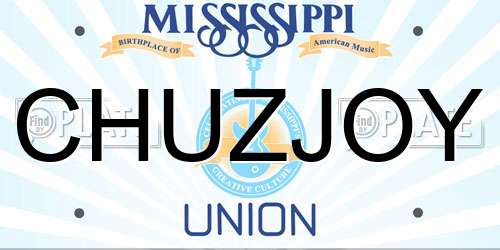 CHUZJOY Mississippi License Plate