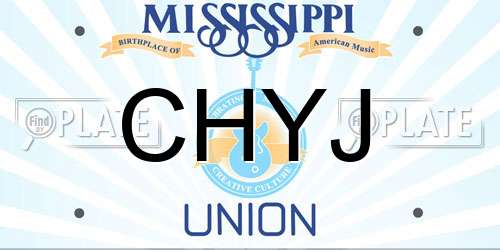 CHYJ Mississippi License Plate