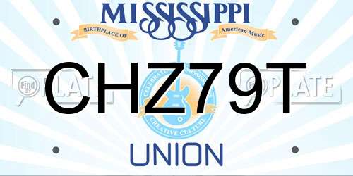 CHZ79T Mississippi License Plate