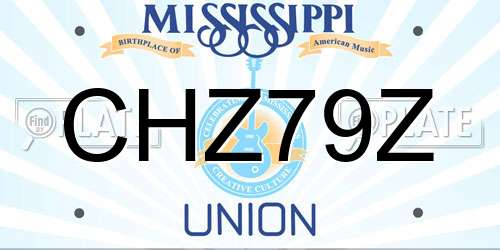 CHZ79Z Mississippi License Plate