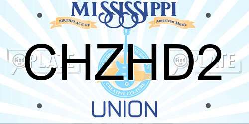 CHZHD2 Mississippi License Plate