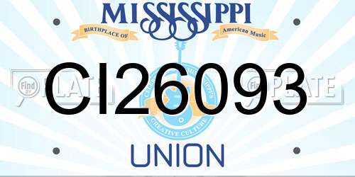 CI26093 Mississippi License Plate