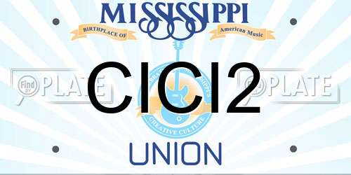 CICI2 Mississippi License Plate