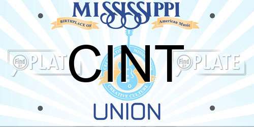 CINT Mississippi License Plate