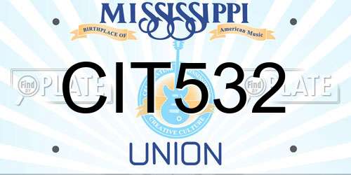 CIT532 Mississippi License Plate