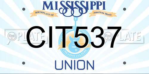 CIT537 Mississippi License Plate