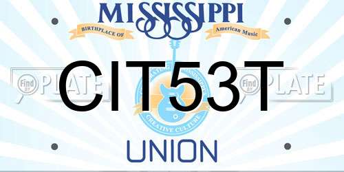 CIT53T Mississippi License Plate