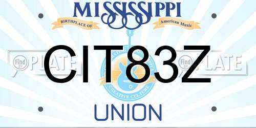 CIT83Z Mississippi License Plate