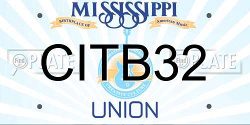 CITB32 Mississippi License Plate