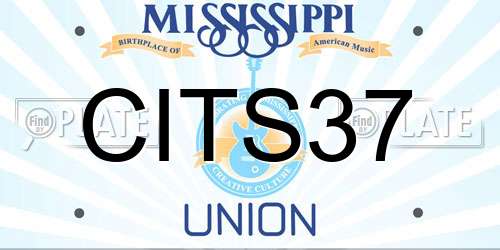 CITS37 Mississippi License Plate