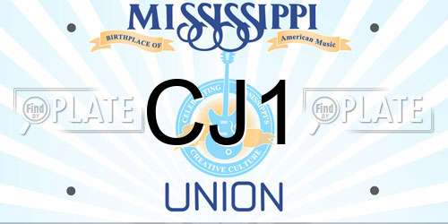 CJ1 Mississippi License Plate