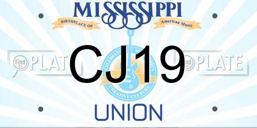 CJ19 Mississippi License Plate