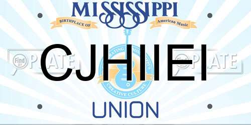 CJHIIEI Mississippi License Plate