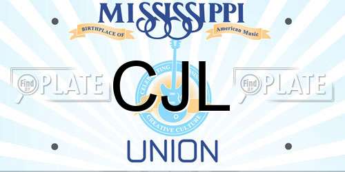 CJL Mississippi License Plate