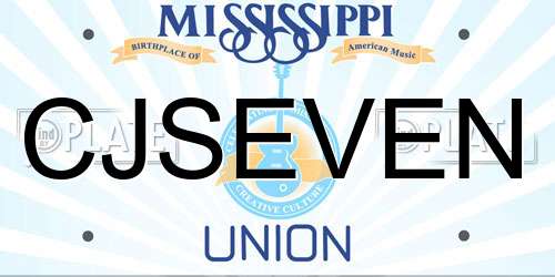CJSEVEN Mississippi License Plate
