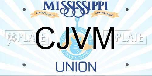 CJVM Mississippi License Plate