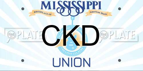 CKD Mississippi License Plate