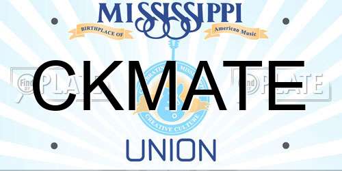 CKMATE Mississippi License Plate