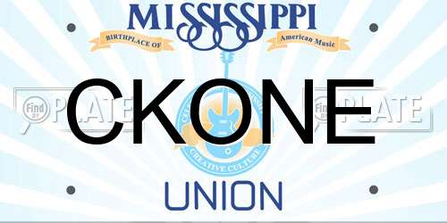 CKONE Mississippi License Plate