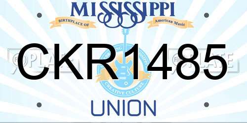 CKR1485 Mississippi License Plate