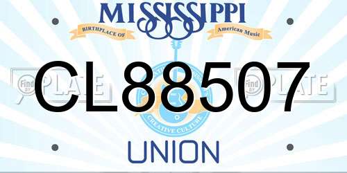 CL88507 Mississippi License Plate