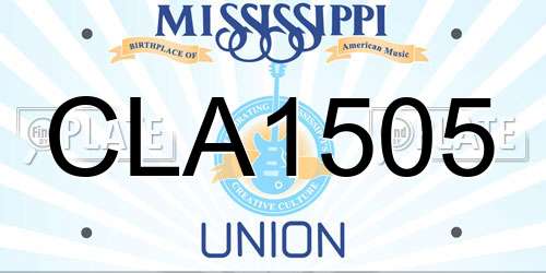 CLA1505 Mississippi License Plate