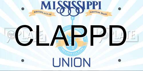 CLAPPD Mississippi License Plate
