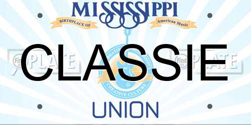 CLASSIE Mississippi License Plate