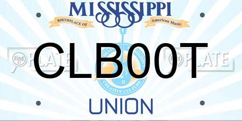 CLB00T Mississippi License Plate