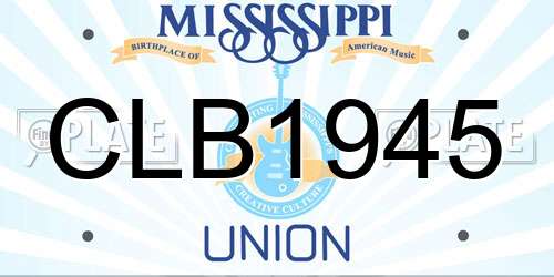 CLB1945 Mississippi License Plate