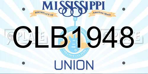 CLB1948 Mississippi License Plate